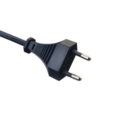 Zuurstofvrije koperen geleider met een ontblote band Europese standaard 2pins Eu-plug stroomkabel Zwarte stekker voor huishoudelijke apparaten