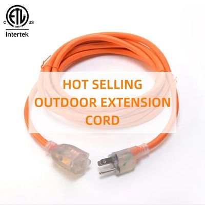 15 FT 12/3 Gauge LED verlichting SJTW 15 Amp/125V/1875W Oranje buitenste jas zware stroomleiding voor binnen/buiten