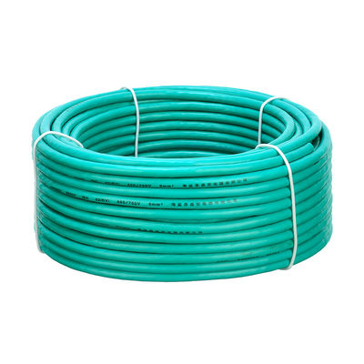 Geïsoleerde groene koperen elektriciteitskabel met PVC-jas Flexible Core Single Core Wire 1*6MM2
