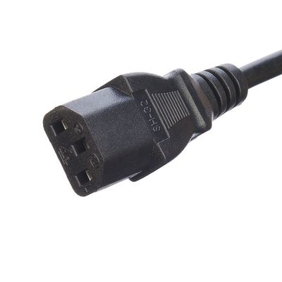 Huishoudelijk apparaat Zuurstofvrij Gekleurde Stranded Copper 3 Pin 16A Plug Power Cord C13 Connector Zwart Italia Standaard Power Cord
