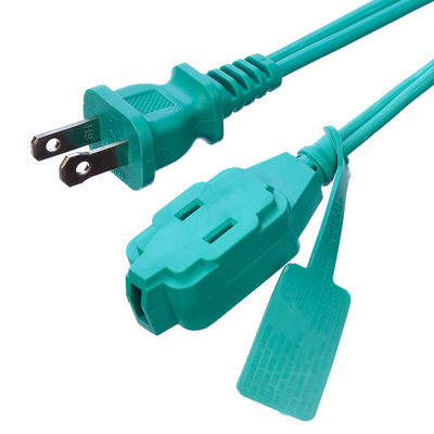 Groen 2 pin laptop aansluiting stroomkabel verlengkabel met isolatie bescherming Nominale spanning 125V