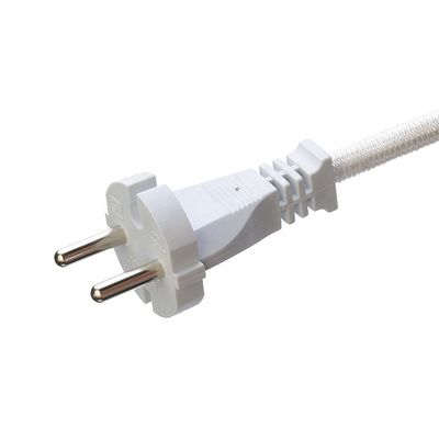 10A/250V PSE 2Pin Plug Power Cord 4.8mm Terminal Wit SNI met langdurig zuurstofvrij bared stranded koper