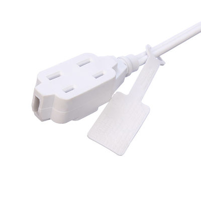 2X16AWG Wit 2 Pin Home Microwave Oven Plug Elektrische kabelverlengingskabels voor 125V nominale spanning en PVC jasmateriaal