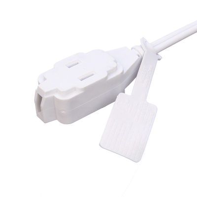 2X16AWG Wit 2 Pin Home Microwave Oven Plug Elektrische kabelverlengingskabels voor 125V nominale spanning en PVC jasmateriaal