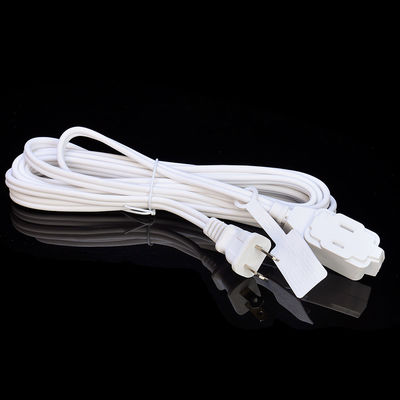 2X16AWG Wit 2 Pin Home Microwave Oven Plug Elektrische kabelverlengingskabels voor 125V nominale spanning en PVC jasmateriaal