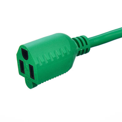 Groen waterdicht Amerikaanse standaard 3 pin Groen ETL Heavy Duty Extension Cord Huishoudelijk apparaat IP-niveau IP11