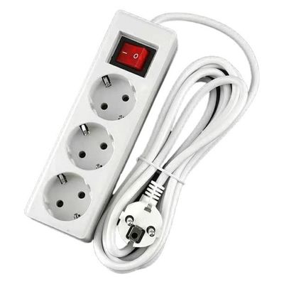 CE-gecertificeerde EU-uitbreidingsdoos Strip met 3x1,5 mm kabel en schakelaar WIFI GEEN standaard EU 1 meter kabel met schakelaar