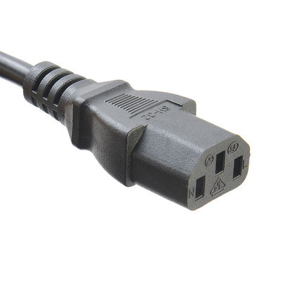 Zwarte kabel Zuid-Afrika SABS Standaard Huishoudelijke apparaten Stroomkabels Verlengkabels voor residentiële / algemeen gebruik