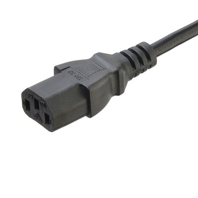Zwarte kabel Zuid-Afrika SABS Standaard Huishoudelijke apparaten Stroomkabels Verlengkabels voor residentiële / algemeen gebruik