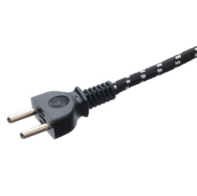 Standaard aardingsstroomkabel verlengkabel aansluiting voor elektrische ijzeren ketel 2 pin gevlochten nominale stroom 10A-16A