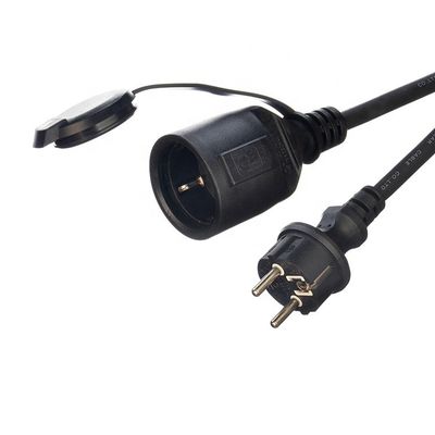 Buitenverlengingskabel 3x1.5mm2 Stroomkabel 220v Stroomkabel met 2 polen waterdicht stopcontact Standaardaansluiting 16A/250V