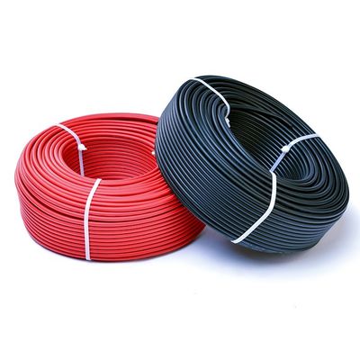 Temperatuurbereik -40 °C tot 90 °C Zonne-energiesysteem DC-kabel 4 mm en 6 mm voor zonnepaneel 6 10 Sq Mm1500V XLPE-jas