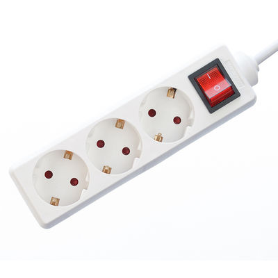 8 stopcontact stroomstrook met overspanningsbeschermer 3 stopcontact binnenverlengkabel 4 H05VV-F 3x1.5mm polyurethaankabels WIFI GEEN WIT