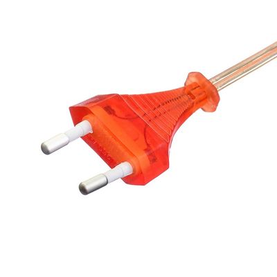Commerciële rechtstreekse 2.5A 2 pin plug stroomkabel zwart ketelplug met IEC60320 C7 connector VDE stroomkabel