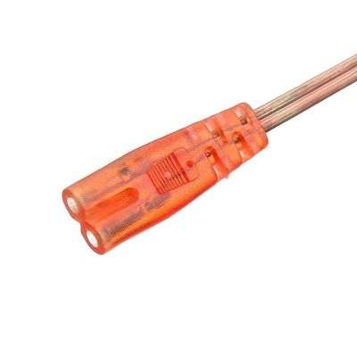 Commerciële rechtstreekse 2.5A 2 pin plug stroomkabel zwart ketelplug met IEC60320 C7 connector VDE stroomkabel
