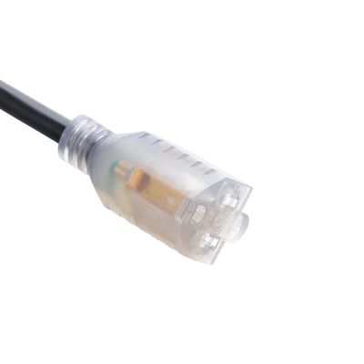 6 ft Noord-Amerikaanse ETL 3 pin zware buitenste verlengsnoer met verlicht einde Vrouwelijk einde Type NEMA