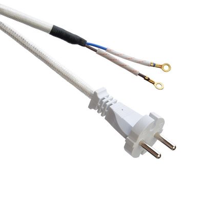 Elektrische ijzeren voedingsvoorziening Meerdere kleuren katoen gevlochten kabel 100m rol met VDE goedgekeurde stekker en PVC/rubber isolatie