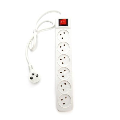 Aarding Standaard stroomstrook met 6-weg verlenging stopcontact en universele stroomverlenging kabel stopcontact