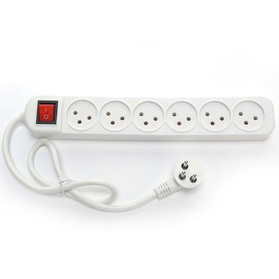 Aarding Standaard stroomstrook met 6-weg verlenging stopcontact en universele stroomverlenging kabel stopcontact