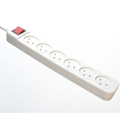 Aarding Standaard stroomstrook met 6-weg verlenging stopcontact en universele stroomverlenging kabel stopcontact