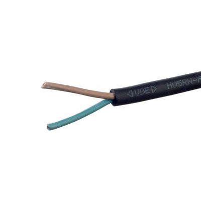 VDE-standaard H05rr f Rubber Power Cable 2x0.75 Elektrisch voor huishoudelijk apparaat -5C tot 70C 2C X0.75MM2 Normale secties