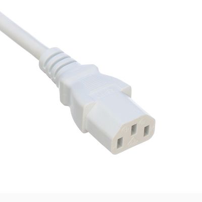 Zuurstofvrij, kaal, streng koper 2XC13 Vrouwelijk, wit, Y-type Splitter Power Cord 250V/16A Power Extension Cord VDE Goedgekeurd