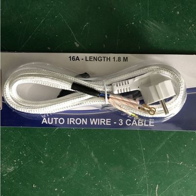 3 Prong Cotton gebreide stroomkabel Nominale spanning 250v Aarding Standaard Aarding voor rijstkoker in Indonesië markt