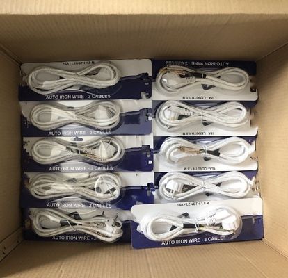 3 Prong Cotton gebreide stroomkabel Nominale spanning 250v Aarding Standaard Aarding voor rijstkoker in Indonesië markt
