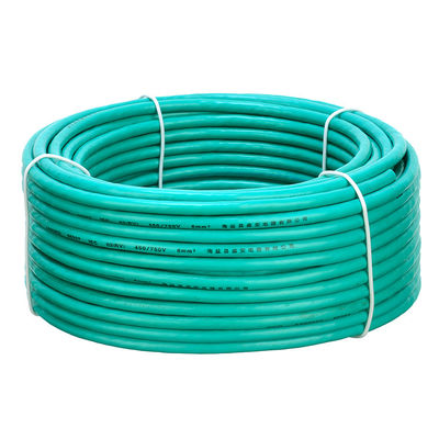 Minimum buigradius Geïsoleerde VDE-standaarddraad Eénkern-Flex-stroomkabel Draad Elektriciteitskabels Zonne-Pv-kabel 6 mm2