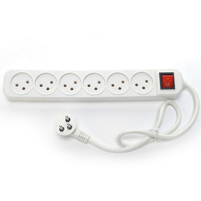 Multi Outlet Power Strip met 6 universele stopcontact en 3 pin prong plug WIFI GEEN AANGRONDING Standaard AANGRONDING Verticaal