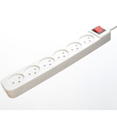 Multi Outlet Power Strip met 6 universele stopcontact en 3 pin prong plug WIFI GEEN AANGRONDING Standaard AANGRONDING Verticaal