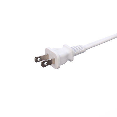 Witte ETL-standaard 2 pin-plug met 18 AWG-kabel Nema 1-15p tot 1-15r man tot vrouw verlengsnoer met 13A nominale stroom