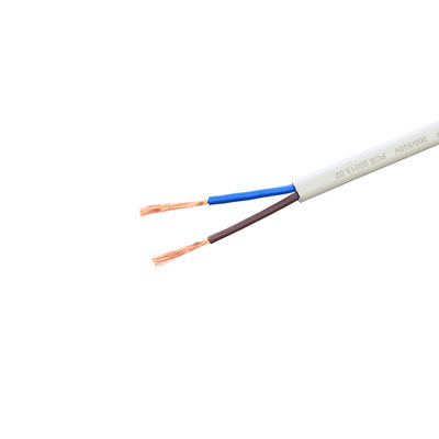 Witte SNI-gecertificeerde H03VVH2-F 300/300V Flexibel 2x0,75 mm2 koperkabel voor huishoudelijke gebouwen Elektriciteitskabel