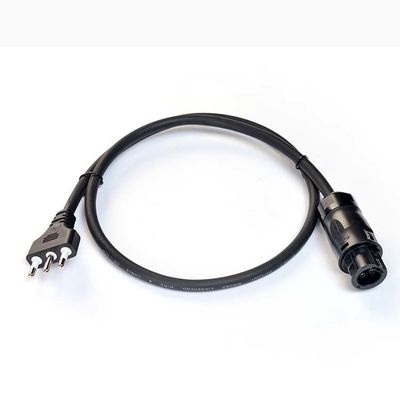Zwarte 16awg BC01 en 220v 10m zonne-uitbreidingskabel IMQ Standard 3 Prong US Power Cord Oxygen Free Bared Stranded Copper