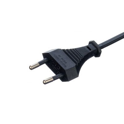 2.5A 2 Pin Plug Power Cords Zwarte elektrische ventilator met zuurstofvrij, kaal, strak, koper, halfscheuren