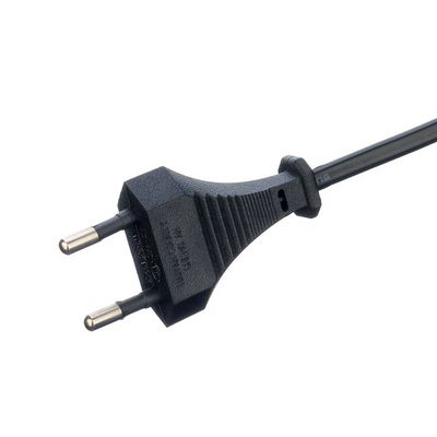 2.5A 2 Pin Plug Power Cords Zwarte elektrische ventilator met zuurstofvrij, kaal, strak, koper, halfscheuren