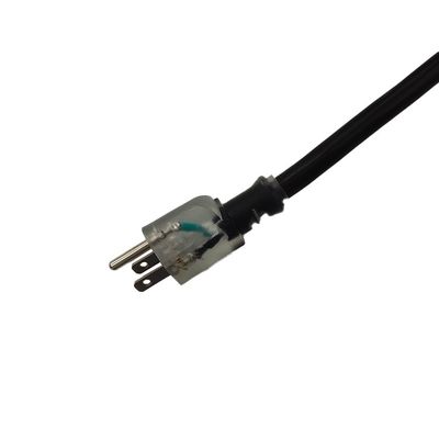 Huishoudelijk apparaat 3 pin zware 12 gauge verlengkabel 3 voet ETL standaard zwart/grijs stroomkabel 15A 125v elektrische kabel