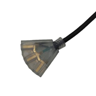 Huishoudelijk apparaat 3 pin zware 12 gauge verlengkabel 3 voet ETL standaard zwart/grijs stroomkabel 15A 125v elektrische kabel