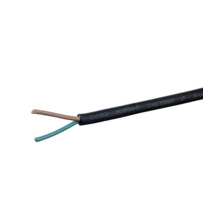 Geïsoleerde VDE-standaard H05 Rr-kabel Rubber 2x0,75 Koperkabel voor huishoudelijke apparaten en buitentemperatuurbereik -5C tot 70C