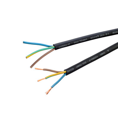 Geïsoleerde VDE-standaard H05 Rr-kabel Rubber 2x0,75 Koperkabel voor huishoudelijke apparaten en buitentemperatuurbereik -5C tot 70C