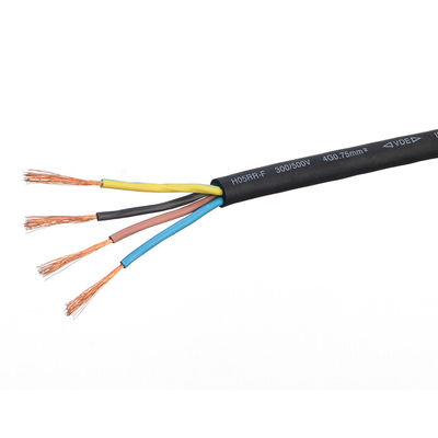 Geïsoleerde VDE-standaard H05 Rr-kabel Rubber 2x0,75 Koperkabel voor huishoudelijke apparaten en buitentemperatuurbereik -5C tot 70C