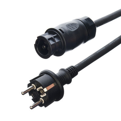VDE H07RN-F Rubberen omhulsel 10m zonne-uitbreidingskabel met Betteri Bc01 en Schuko Plug stroom/spanning 16A/250V