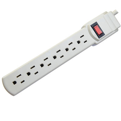 6 Outlet Extension Socket met overbelasting Fuse Surge Protector 2.5 Feet Grounding Standard Grounding Plug met Socket