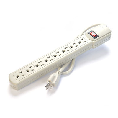 6 Outlet Extension Socket met overbelasting Fuse Surge Protector 2.5 Feet Grounding Standard Grounding Plug met Socket