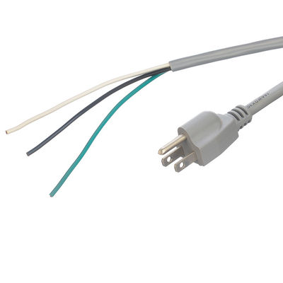 Commerciële ETL-stroomkabel 14 AWG Open eind voor laptop 15A NEMA-15P 3 fase Plug Extension Cord Universal Socket Branded Power Cable