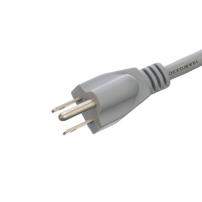 Commerciële ETL-stroomkabel 14 AWG Open eind voor laptop 15A NEMA-15P 3 fase Plug Extension Cord Universal Socket Branded Power Cable