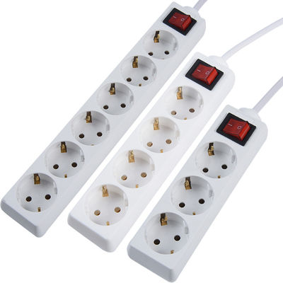 1 stopcontact VDE H05vv f 3G1,5 mm Sq 4 Way Power Strip Extension Socket Eu Professional