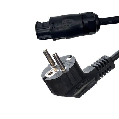 S Gecertificeerde Zwitserse waterdichte stekker IP55 wisselstroomstroomkabel met Betteri BC01 IP68 Certificeringsnorm DIN VDE 0620/EN 50075 1990