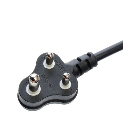 16A 3 Pin Plug Power Cords Zuid-Afrika SABS Standard voor huishoudelijke apparaten Zwart Laptop Plug Commercieel Man End Type