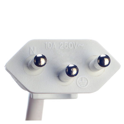 Aanpassing Brazilië 10A/250V 3 Pin Plug 3x0.75MM2 PS4 stroomkabel voor zoutlamp Gecertificeerd volgens DIN VDE 0620/EN 50075 1990